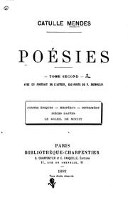 Cover of: Poésies