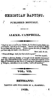 Cover of: The Christian Baptist ... by Alexander Campbell