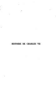 Cover of: Histoire de Charles VII