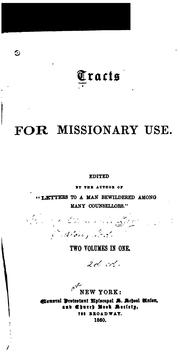 Cover of: Tracts for Missionary Use by No name