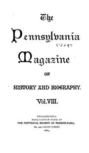 Cover of: The Pennsylvania Magazine of History and Biography by Historical Society of Pennsylvania.