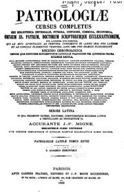 Cover of: Patrologiae cursus completus: sive biblioteca universalis,integra uniformis ... by Migne, J.-P . (Jacques-Paul), 1800 -1875