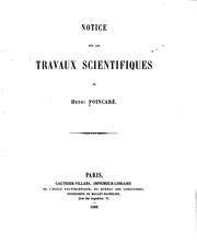 Cover of: Notice sur les travaux scientifiques