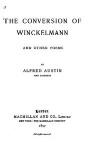 Cover of: The Conversion of Winckelmann and Other Poems