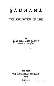 Cover of: Sādhanā: The Realisation of Life by Rabindranath Tagore