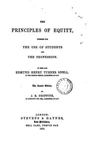 Cover of: The Principles of Equity: Intended for the Use of Students and the Profession
