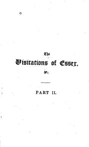 Cover of: The Visitations of Essex by Hawley, 1552; Hervey, 1558; Cooke, 1570; Raven ...