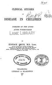 Cover of: Clinical studies of disease in children