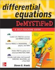 Cover of: Differential Equations Demystified by Steven G. Krantz