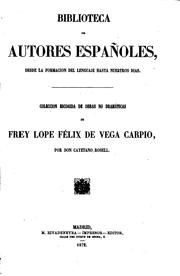 Cover of: Coleccion escogida de obras no dramáticas de Frey Lope Félix de Vega Carpio