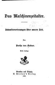 Cover of: Das Maschinenzeitalter: Zukunftsvorlesungen über unsere Zeit