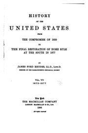 Cover of: History of the United States from the Compromise of 1850