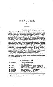 Cover of: Minutes