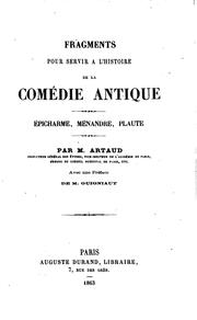 Cover of: Fragments pour servir à l'histoire de la comédie antique: Épicharme ...