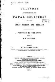 Cover of: Calendar of Entries in the Papal Registers Relating to Great Britain and ...