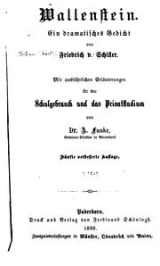 Cover of: Wallenstein by Friedrich Schiller