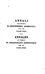 Annali by Instituto di corrispondenza archeologica