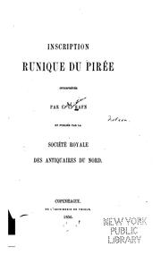 Cover of: Inscription runique du Pirée
