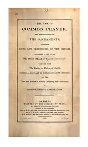 Cover of: The Book of Common Prayer, and Administration of the Sacraments, and Other Rites and Ceremonies ...