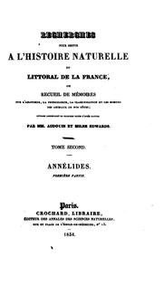 Cover of: Recherches pour servir à l'histoire naturelle du littoral de la France, ou Recueil de mémoires ...