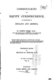 Cover of: Commentaries on Equity Jurisprudence: As Administered in England and America by Joseph Story