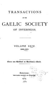 Transactions by Gaelic Society of Inverness