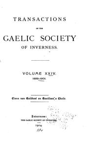 Cover of: Transactions by Gaelic Society of Inverness