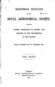 Monthly Notices of the Royal Astronomical Society by Royal Astronomical Society