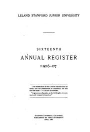 Cover of: Annual Register by Stanford University.