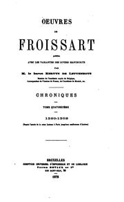 Cover of: Oeuvres de Froissart