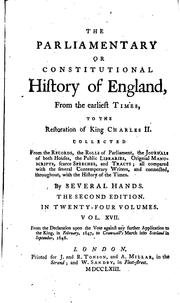 Cover of: The Parliamentary Or Constitutional History of England; by Great Britain. Parliament.