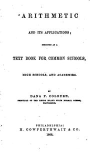 Cover of: Arithmetic and Its Applications by Dana Pond Colburn, Dana Pond Colburn