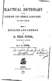 Cover of: A Practical Dictionary of the English and German Languages: In Two Parts ...