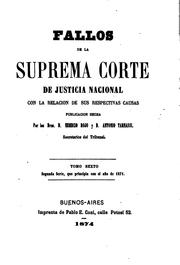 Cover of: Fallos de la Corte Suprema de Justicia de la Nación: Con la relación de sus ...