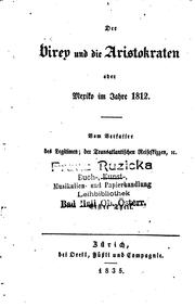 Der Virey und die Aristokraten; oder, Mexiko im Jahre 1812: Vom Verfasser .. by Charles Sealsfield