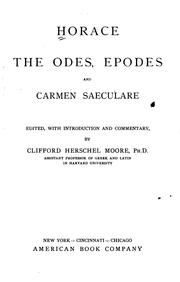 Cover of: Horace: The Odes and Epodes
