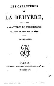 Cover of: Les caractères de La Bruyère: suivis des Caractères de Théophraste