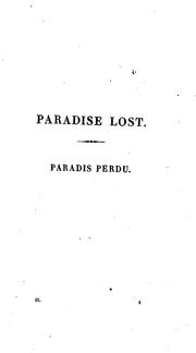 Cover of: Paradis perdu: de Milton