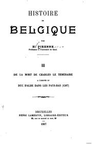 Cover of: Histoire de Belgique by Pirenne, Henri