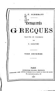 Cover of: Antiquités grecques