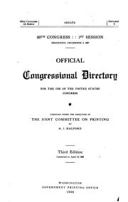 Cover of: Official Congressional Directory by U. S. Congress, W. H. Michael , United States Congress. Joint Committee on Printing