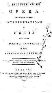 Cover of: C. Sallustii Crispi Opera omnia, quæ extant