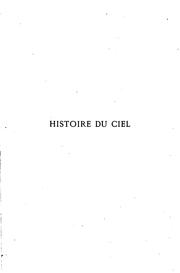 Cover of: Histoire du ciel by Camille Flammarion