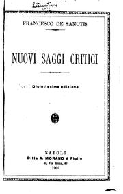 Cover of: Nuovi saggi critici