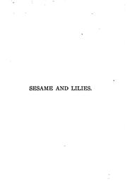 Cover of: Sesame and Lilies: Three Lectures by John Ruskin