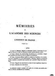 Cover of: Mémoires de l'Académie des sciences de l'Institut de France by Académie des sciences (France)