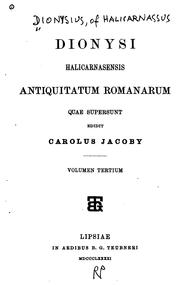 Dionysi Halicarnasensis Antiquitatum romanarum quae supersunt by Dionysius