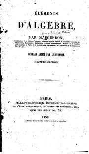 Cover of: Éléments d'algèbre