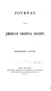 Cover of: Journal of the American Oriental Society by American Oriental Society, American Oriental Society