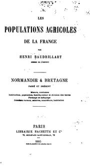 Les populations agricoles de la France by Henri Joseph Léon Baudrillart